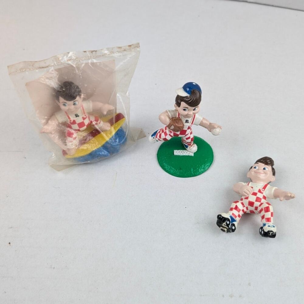 1990 Big Boy Kids Meal Sports Toy Lot Surfer Baseball Player Skater